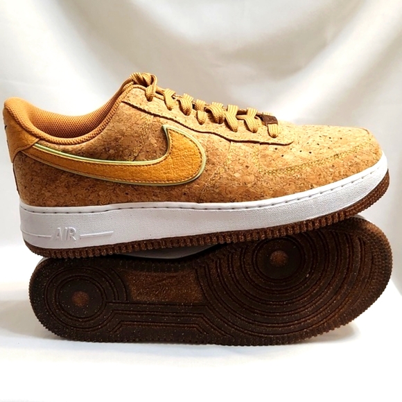 Nike Air Force 1 '07 PRM Cork Flux Happy Pineapple Sneakers (M size 10) - Picture 5 of 14